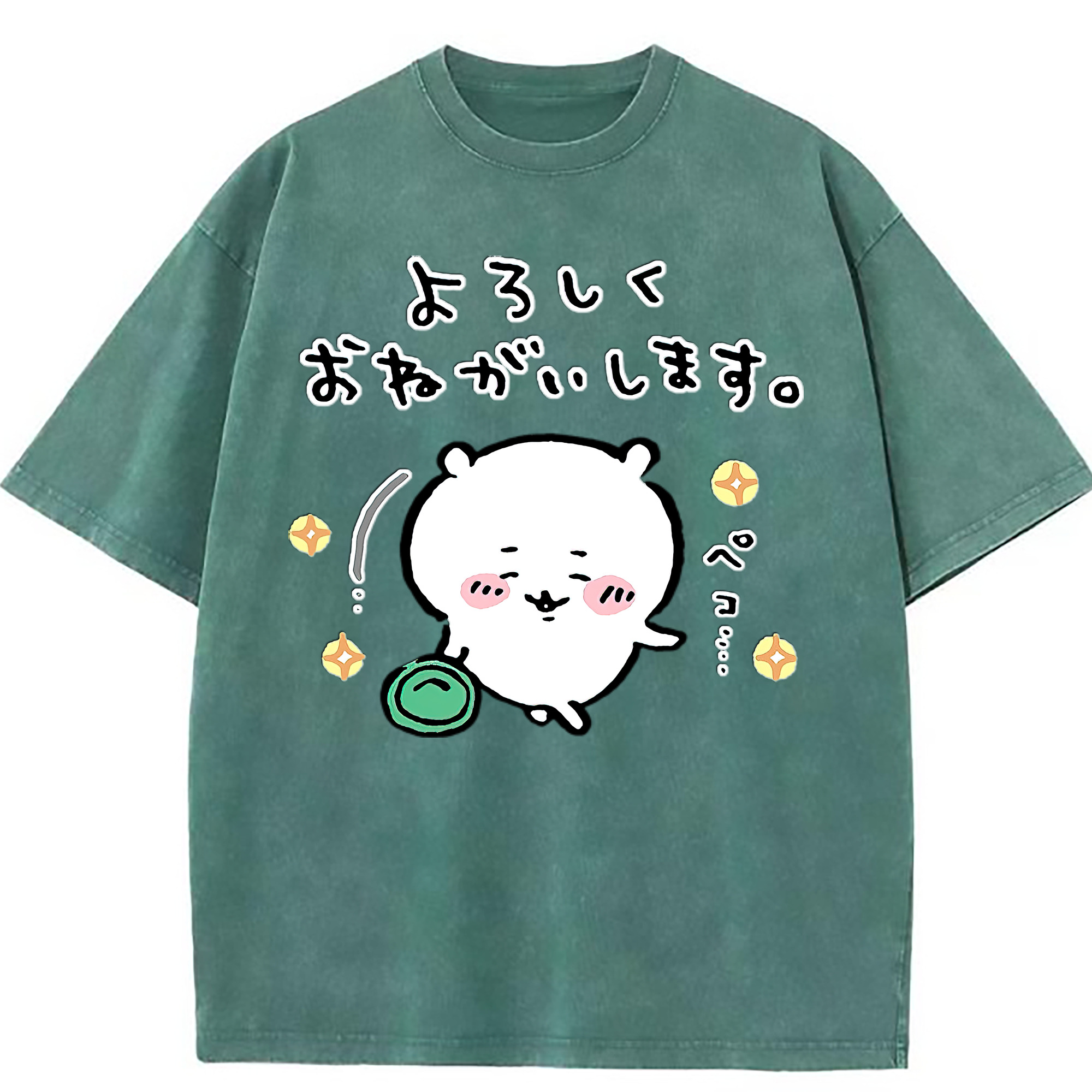 （画像用） ちいかわ ちいかわ Chii-kawa chiikawa 綿100% ヴィンテージ風 半袖Tシャツ（フロントプリント）